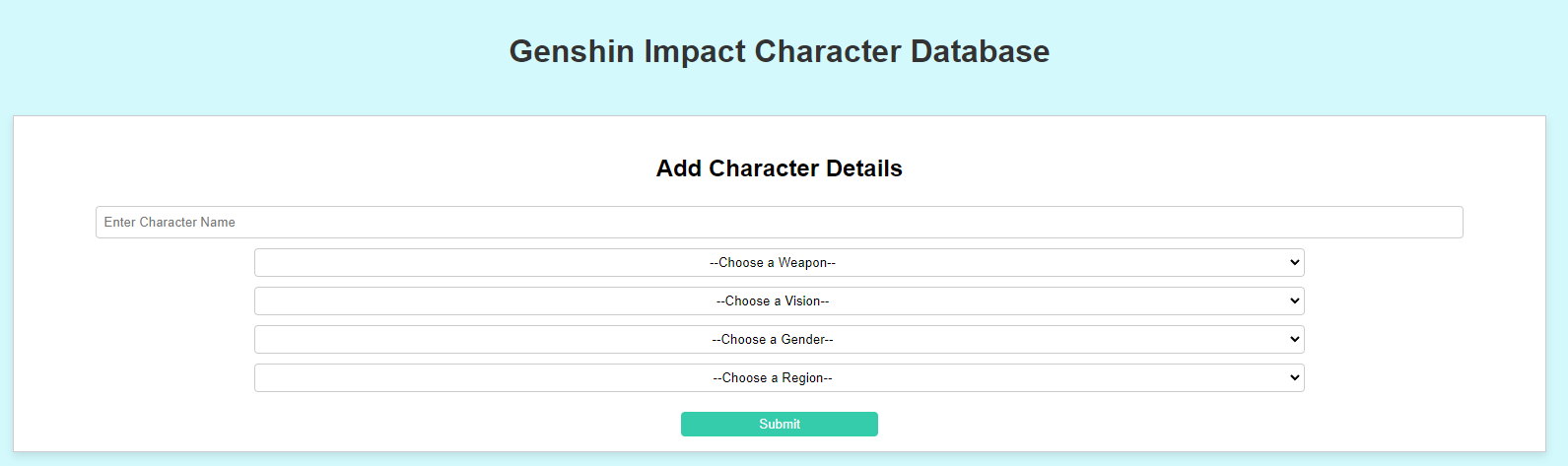 Genshin Impact Form image